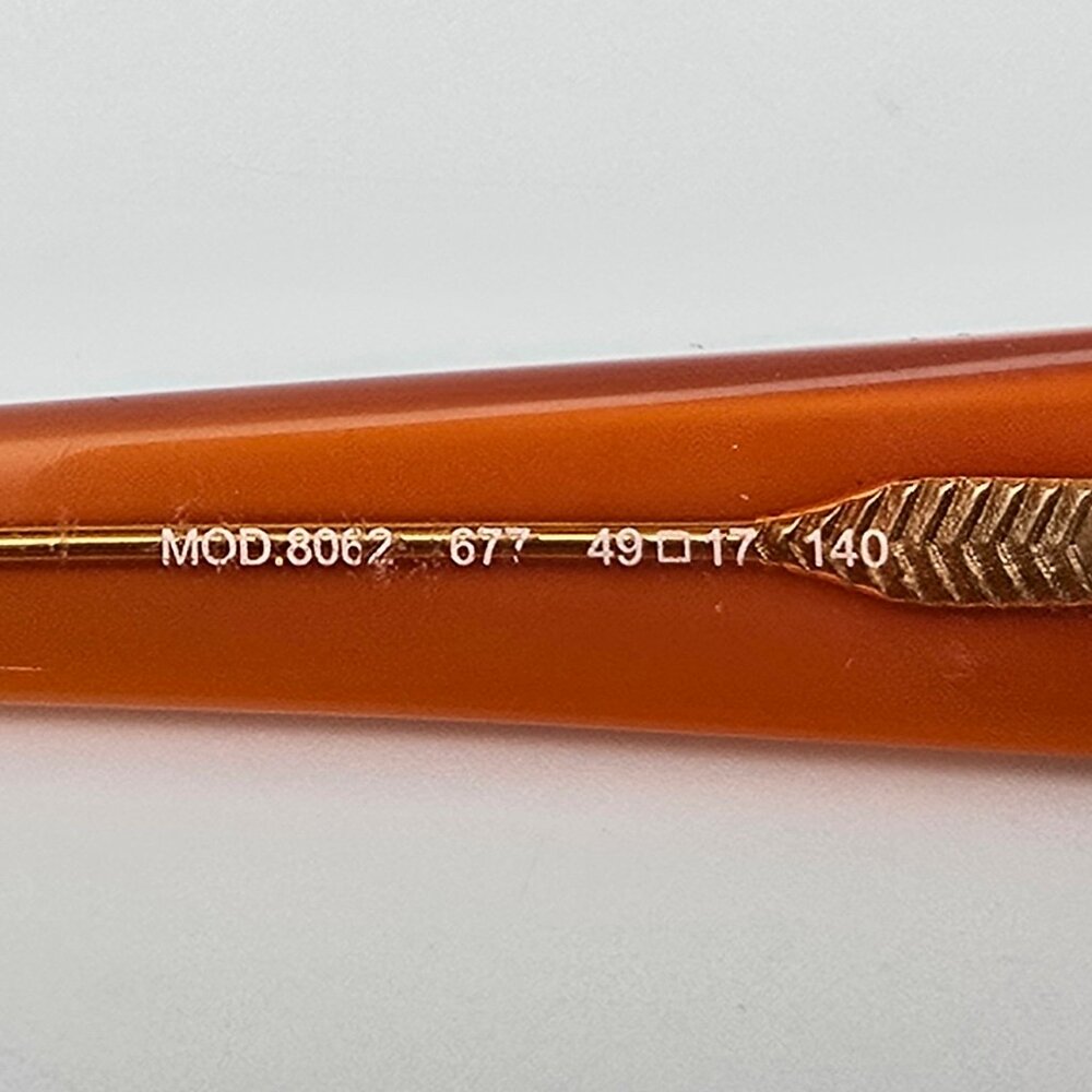 Versus Mod. 8032 677 Brown on Crystal Orange Eyeglasses Frame w/ Case 49-17-140 - Picture 8 of 15